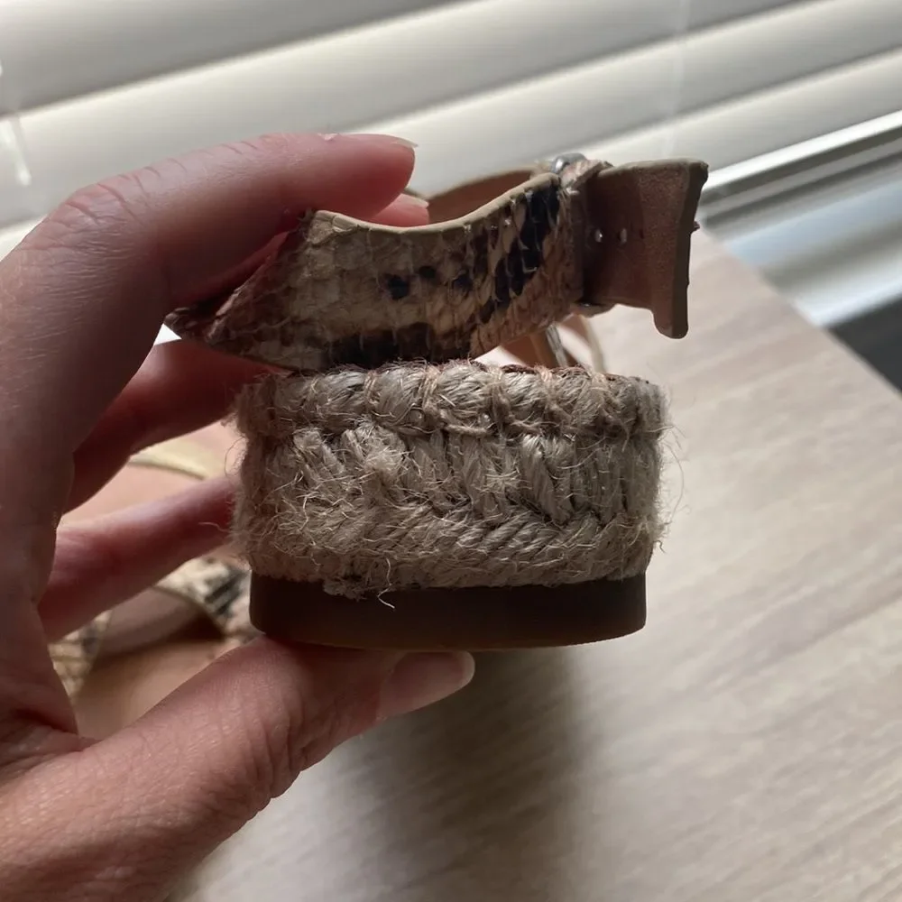 NWOT. Madewell Malia Snakeskin Espadrilles